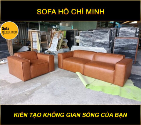 Sofa Da Bò Thật HCM 1055